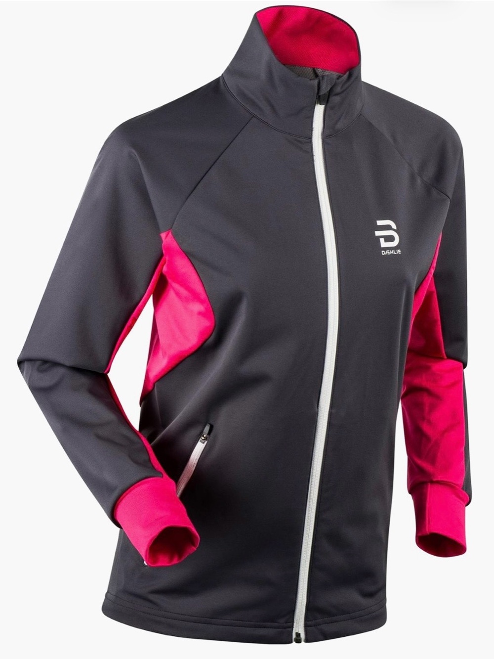 Daehlie Women's Ski Jacket - Charcoal with Magenta Accents-NWOT